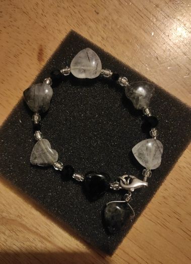 Gemstone hearts bracelet