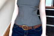 H&amp;M Grey Structured Cami Top - Size M/38/10