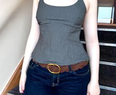 H&M Grey Structured Cami Top - Size M/38/10