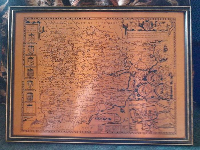 Vintage John Speed 1610 Copper  Map of Essex andJoannes Jansson Map Of The British Isles 1646