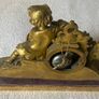 Antique French Gilt & Porcelain Mantel Clock. Image 5