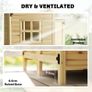 Wooden Shed with Double Zone Design Natural Wood Image 3