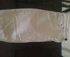 Zara White Skinny Ripped Jeans