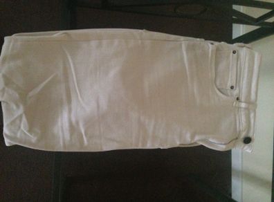 Zara White Skinny Ripped Jeans
