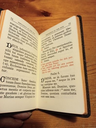 New Sick Call Ritual in Latin and English.A.