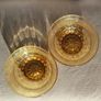 Pair of Amber Glass Dishes Image 2