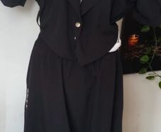 Womens black two piece cargo co-ord set
