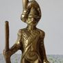 Pair of Vintage Brass Napoleonic Era Soldier Figurines. Image 4