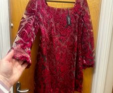 Brand new with tags Boohoo sparkly red mini dress