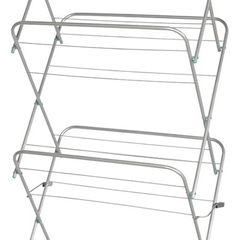 NEW SALE | Tier Deluxe Airer Foldable Heavy Duty Clothes Airer With 4 CORNER HOOKS And Sock Dryer 14M Airing Capacity