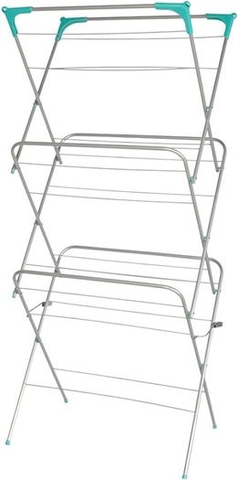 NEW SALE | Deluxe Airer Foldable Heavy Duty Clothes Airer With 4 CORNER HOOKS And Sock Dryer 14M Airing Capacity