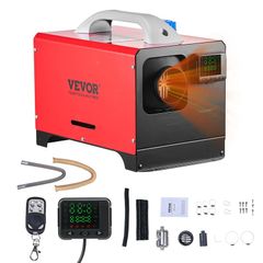 Diesel Air Heater, 12-24V 5-8KW, Fast Heating Diesel Parking Heater with Remote Control and Black LCD Switch, Low Noise, Pre-Heating Function, for RV, Truck, Camper, Van, Boat and Trailer