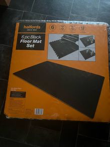 floor mat 6 pcs black puzzles