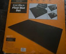 floor mat 6 pcs black puzzles
