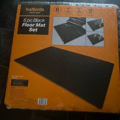 floor mat 6 pcs black puzzles