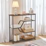 Entryway Table, 5-Tier Console Table, Industrial Narrow Entrance Table, 80cm Behind Couch Table, Sturdy Metal Frame, for Living Room, Entrance, Hallway, Rustic Brown and Black Image 6