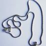 Vintage Sterling Silver CZ Crystal Teardrop Pendant Snake Necklace length 19" - 5,4g Image 9