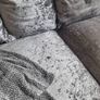 Free Grey 3 seater velvet couch Image 4