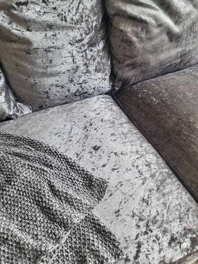 Free Grey 3 seater velvet couch
