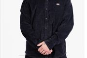Dickies Chase City Black Corduroy Overshirt - Medium