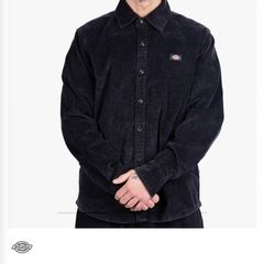 Dickies Chase City Black Corduroy Overshirt - Medium