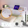 Floating Double Bed Frame with Upholstered Headboard Storage, White 135x190cm Metal Bed Frame with LED Lights & USB Charging Station, 4ft6 Platform Bed, Heavy Duty Metal Slats, Noise Free Image 5