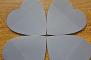 200 Gray Hearts Transparent Sticky Notes