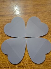 200 Gray Hearts Transparent Sticky Notes