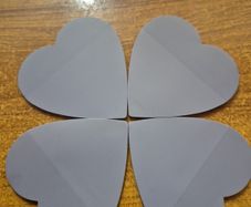 200 Gray Hearts Transparent Sticky Notes
