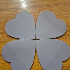 200 Gray Hearts Transparent Sticky Notes