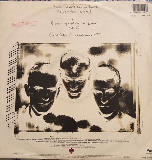 Fine Young Cannibals Ever Fallen In Love 1986 12 Vinyl Sample/Promo Copy