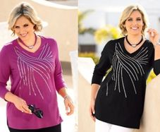 Brand new Plus size M.Collection long tunic with sequins size UK30/32 EUR60/62 Postage included