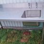 Stainless steel prep table with sink Image 2