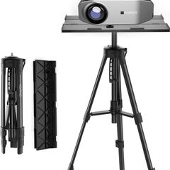 Projector Mount, Portable Adjustable Projector Stand, Aluminum Tripod Mounts, Floor Stands Holder, Laptop Mounts, DJ Equipment Holder Mount, Suitable for Home Theater or Stage