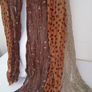 Fashion Polka Dot 3 Shades Dark Coffee Brown Scarf Image 4