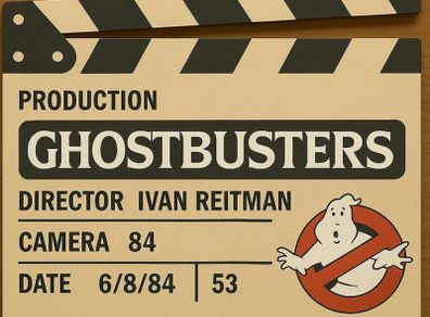 Ghostbusters display clap board