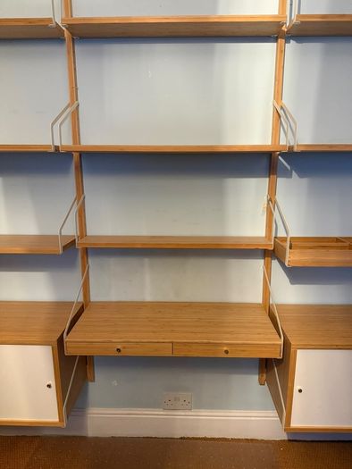 IKEA SVALNAS Bamboo Wall Shelving System