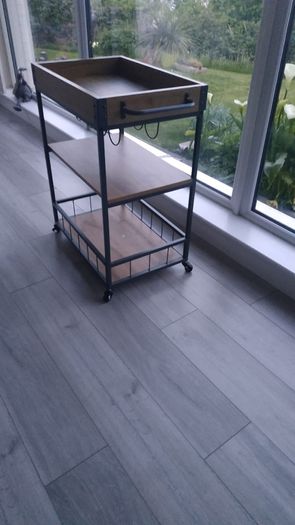 drinks bar trolley with removable tray