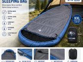 XXL  Camping Sleeping Bag  Extreme Wide Ellipse Sleeping Bag 230x110cm Blue Grey