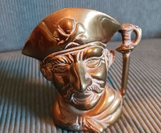 Solid Brass Pirate pencil holder