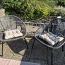 Pair of woven garden chairs Image 8