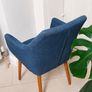 Pair of Blue Fabric Dining Chairs Image 2