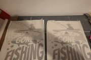 Large fishing decal / stickers QTY.2
