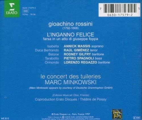 Rossini. L'inganno Felice. CD. Free Postage!