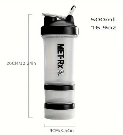 Protein Shaker Bottle with STORAGE
