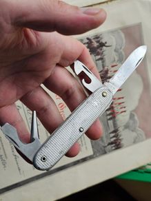 Vintage Wenger Alox Soldier 75 Issued Original Swiss Army Knife Discontinued Model Collectable