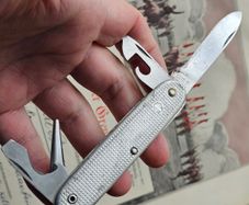 Vintage Wenger Alox Soldier 75 Issued Original Swiss Army Knife Discontinued Model Collectable