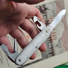 Vintage Wenger Alox Soldier 75 Issued Original Swiss Army Knife Discontinued Model Collectable