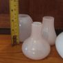 Lovely Set of Three Small Vintage Hand-Blown Glass Bud Vases in Pale Pink from Circa 1990 Image 6