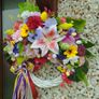 A decorative spring Easter wreath. Image 2